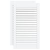 vidaXL Portes d'armoire &agrave; persiennes 2 pcs blanc 69x39,4 cm pin massif