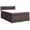 vidaXL Sommier &agrave; lattes de lit avec matelas Marron fonc&eacute; 140x190 cm