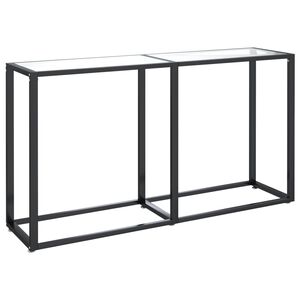 vidaXL Table console Transparent 140x35x75,5 cm Verre tremp&eacute;