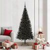 vidaXL Sapin de No&euml;l avec 300 LED avec support Noir 180 cm PVC