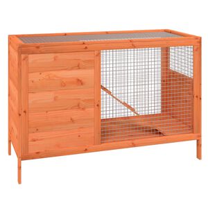 vidaXL Clapier marron 103x44x69,5 cm bois de pin massif
