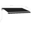 vidaXL Auvent automatique capteur de vent et LED 350x250 cm Anthracite