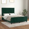 vidaXL Cadre de lit sans matelas vert fonc&eacute; 140x190 cm velours