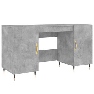 vidaXL Bureau gris b&eacute;ton 140x50x75 cm bois d'ing&eacute;nierie