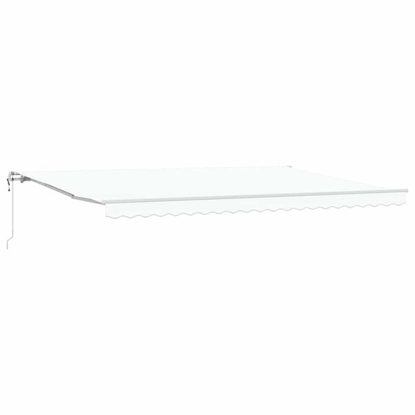 vidaXL Auvent R&eacute;tractable Blanc 500 &times; 350 cm tissu