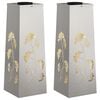 vidaXL Lumi&egrave;re de chemin LED solaire 2 pcs Blanc chaud 18 x 18 x 50 cm