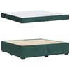 vidaXL Cadre de lit avec matelas Vert fonc&eacute; 200 x 200 cm tissu