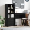 vidaXL Bureau avec tiroir 2 pcs Ch&ecirc;ne noir