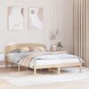 vidaXL Cadre de lit avec tête de lit Naturel 140 x 200 cm Pin massif