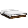 vidaXL Cadre de lit sans matelas ch&ecirc;ne fum&eacute; 120x200 cm bois ing&eacute;nierie