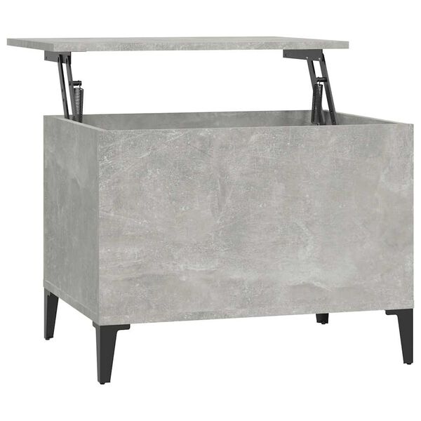 vidaXL Table basse Gris béton 60x44,5x45 cm Bois d'ingénierie