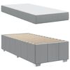 vidaXL Cadre de lit avec matelas Gris clair 90 x 200 cm tissu