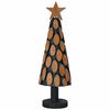 vidaXL Sapin de Noël avec support Marron 60 cm Bois de teck solide