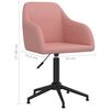 vidaXL Chaises pivotantes &agrave; manger lot de 4 rose velours