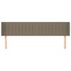 vidaXL T&ecirc;te de lit avec oreilles Taupe 163x16x78/88 cm Tissu
