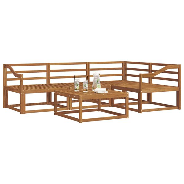 vidaXL Ensemble de canap&eacute;s d'ext&eacute;rieur 5 pcs Naturel