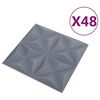 vidaXL Panneaux muraux 48 pcs Origami Gris 50 x 50 cm Mousse XPS