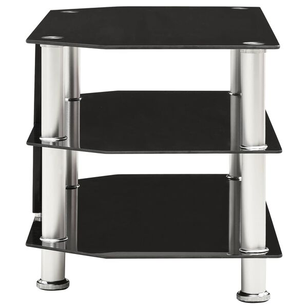 vidaXL Meuble TV Noir 75x40x40 cm Verre trempé