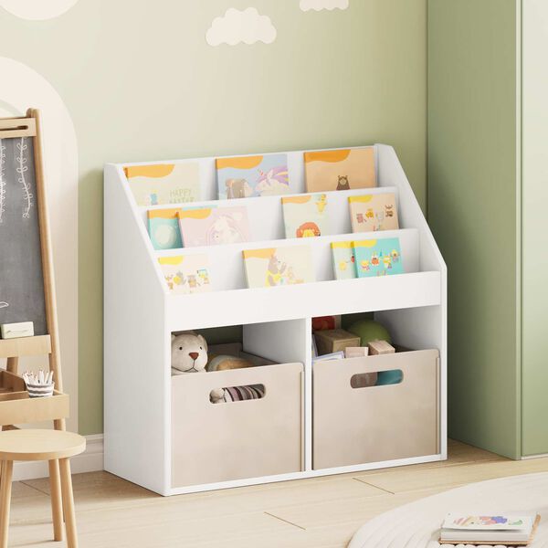 vidaXL Biblioth&egrave;que pour enfants Blanc 72,5 x 29,5 x 69 cm