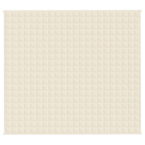 vidaXL Couverture lest&eacute;e Cr&egrave;me clair 200x220 cm 13 kg Tissu