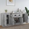 vidaXL Buffets 3 pcs gris b&eacute;ton bois d'ing&eacute;nierie
