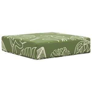 vidaXL Coussin de Si&egrave;ge d'Ext&eacute;rieur Feuilles Vertes 40 x 40 x 8 cm