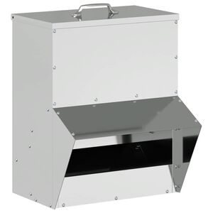 vidaXL Mangeoire pour poules Argent 20 x 25 x 35 cm Acier galvanis&eacute;