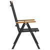 vidaXL Ensemble à manger de jardin 7 pcs noir et marron aluminium