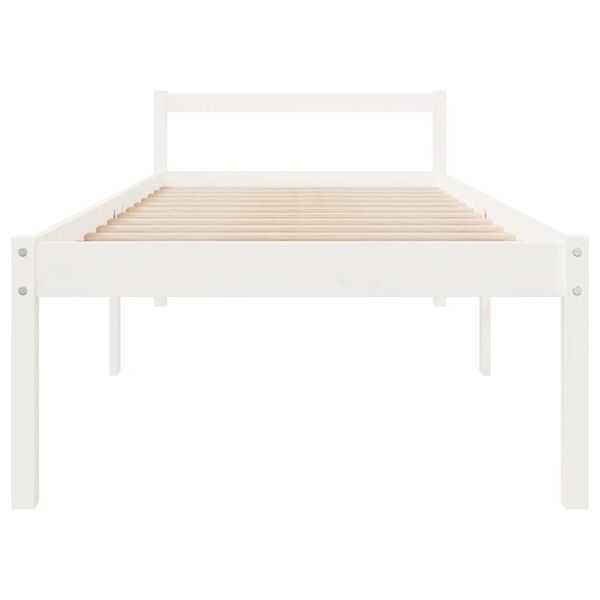 vidaXL Lit pour personne &acirc;g&eacute;e sans matelas blanc 75x190 cm