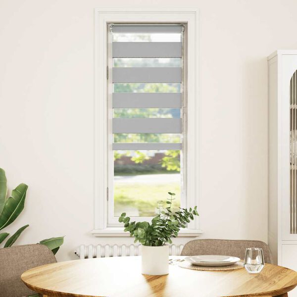 vidaXL Store z&egrave;bre gris clair largeur du tissu 45,9 cm polyester