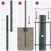 vidaXL Cl&ocirc;ture avec poteau Vert 1 x 25 m Acier et PVC