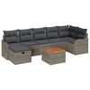 vidaXL Ensemble de canap&eacute; de jardin avec coussin 8 pcs Gris polyrotin