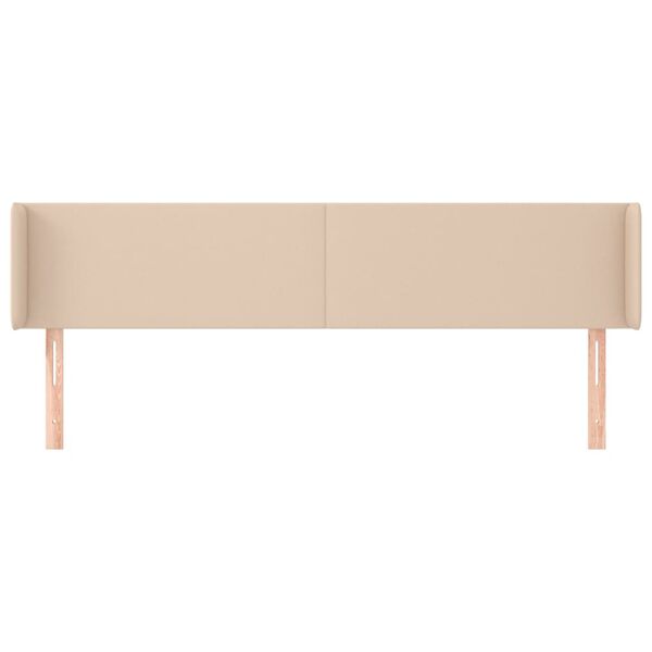 vidaXL T&ecirc;te de lit avec oreilles Cappuccino 183x16x78/88 cm Similicuir