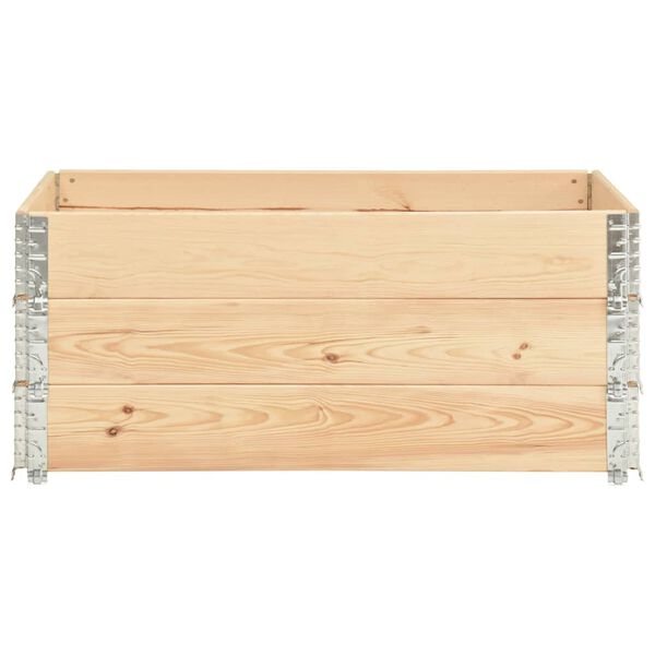 vidaXL Colliers de palette 3 pcs 100x150 cm Bois de pin solide