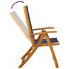 vidaXL Chaises pliables de jardin lot de 6 bois d'acacia et textil&egrave;ne