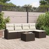 vidaXL Ensemble de canapé de jardin 6 pcs Marron Poly rotin