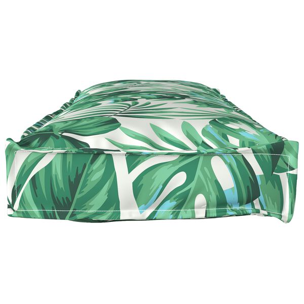 vidaXL Set de coussins de palette 2 pcs Motif feuille 120 x 40 x 8 cm