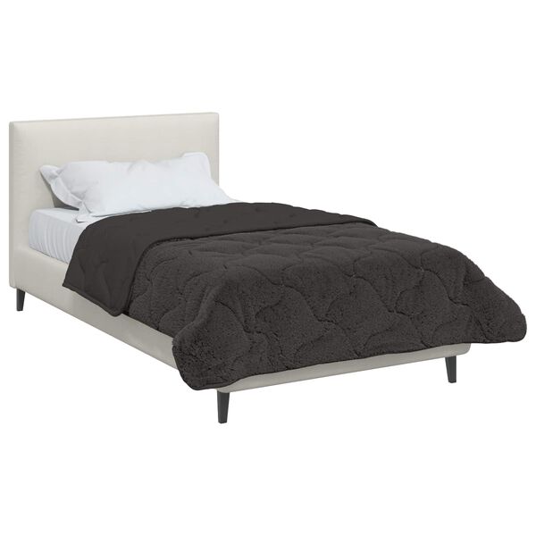 vidaXL Duvet d'hiver Matelass&eacute; Anthracite 135 x 200 cm