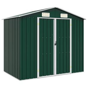 vidaXL Abri de jardin Vert 205x129x183 cm M&eacute;tal galvanis&eacute;