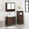 vidaXL Ensemble de meubles de salle de bain 3 pcs Chêne marron
