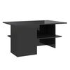 vidaXL Table basse noir brillant 90x60x46,5 cm bois d'ing&eacute;nierie