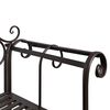 vidaXL Banc de jardin 132 cm Acier Antique Marron