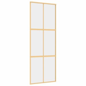 vidaXL Porte coulissante dor&eacute; 76x205 cm verre ESG clair et aluminium