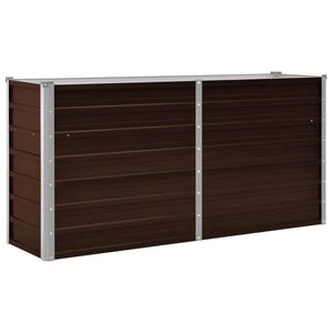 vidaXL Lit sur&eacute;lev&eacute; de jardin Marron 160x40x77 cm Acier galvanis&eacute;