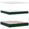 VidaXL Cadre de lit ottoman avec matelas vert fonc&eacute; 180x200cm velours