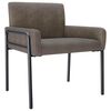 vidaXL Fauteuil d'appoint Gris fonc&eacute; Simili daim