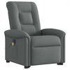 vidaXL Fauteuil inclinable de massage &eacute;lectrique Gris fonc&eacute; Tissu