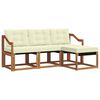 vidaXL Ensemble de canap&eacute;s d'ext&eacute;rieur 4 pcs Naturel et Cr&egrave;me