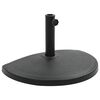 vidaXL Socle demi-rond de parasol Polyrésine 15 kg Noir