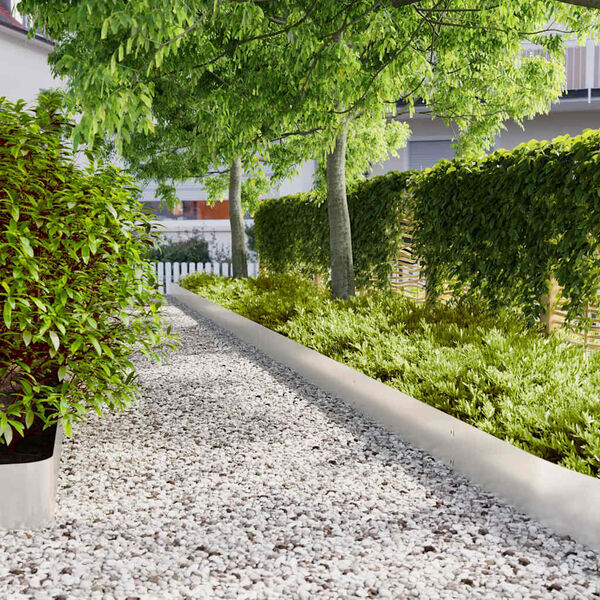 vidaXL Bordures de pelouse 30 pcs 20x103 cm acier inoxydable